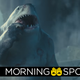 King Shark nibbles on a snack in James Gunn's The Suicide Squad.